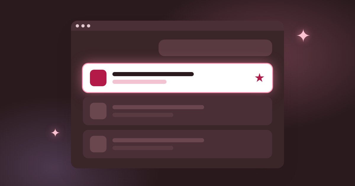 Illustration of an AI chat window with one business highlighted as the top recommendation