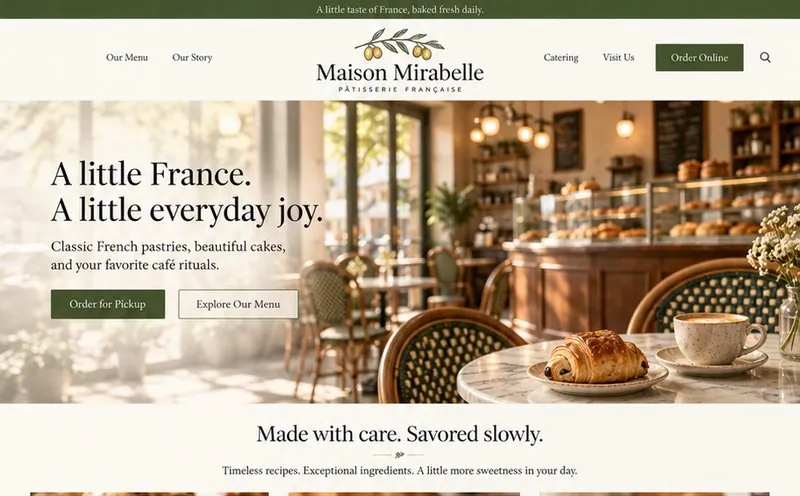 Maison Mirabelle sample website design